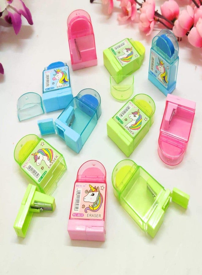 Tera13 TERA 13 Return Gifts for Kids Shapener for Girls (12 Pcs) Unciorn Sharpener for Girls, Pencil Sharpener for Kids, Sharpener with Eraser for Girls, Kanjak Gifts for Kids - Image 4